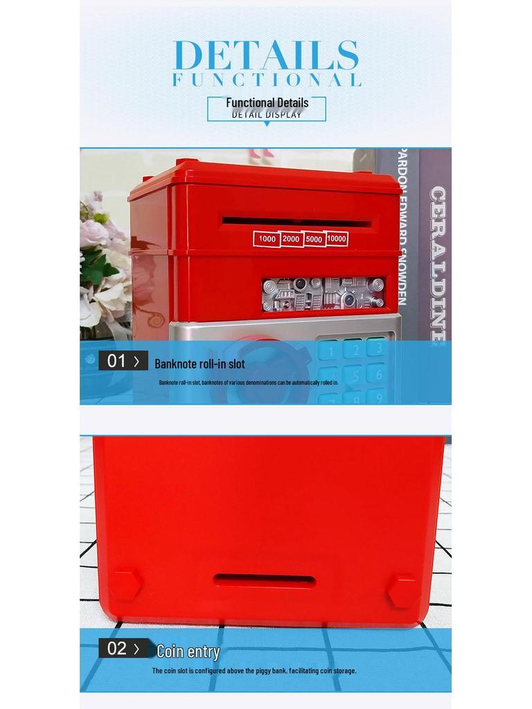 Creative Kids' ATM Piggy Bank with Automatic Money Rolling Feature