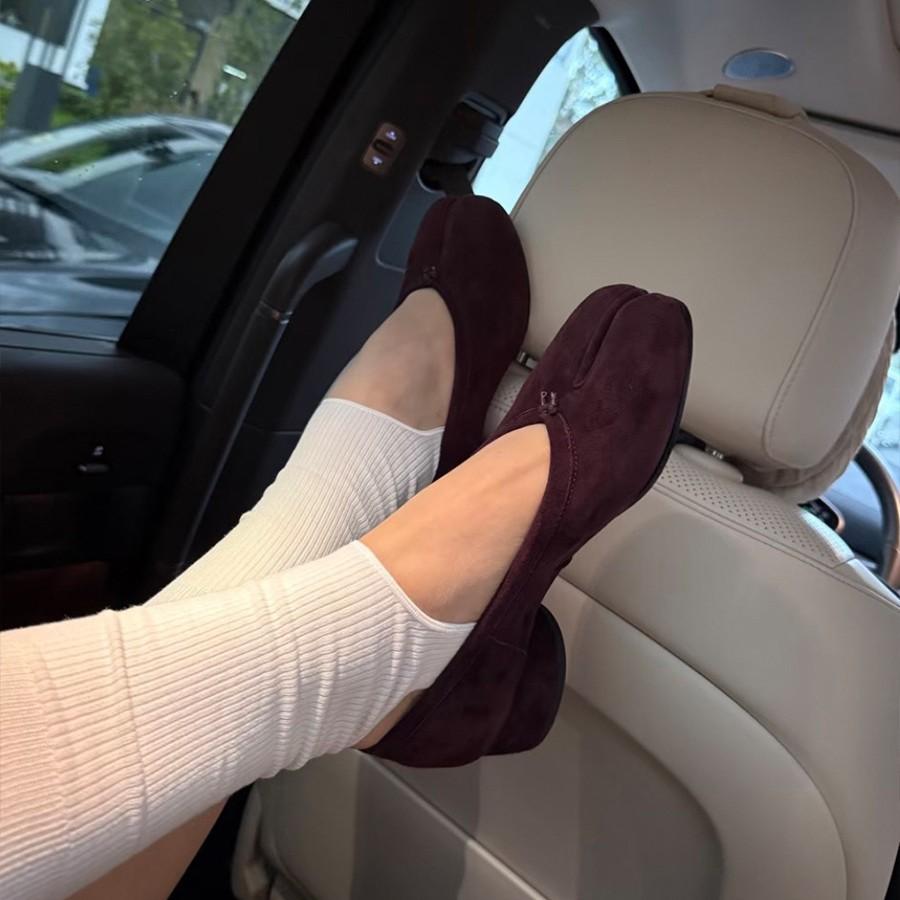 25 New Products~ Retro Split-toed Horseshoe Ballet Shoes Women's Autumn New Sports Wind Soft Sole Folded Shoes