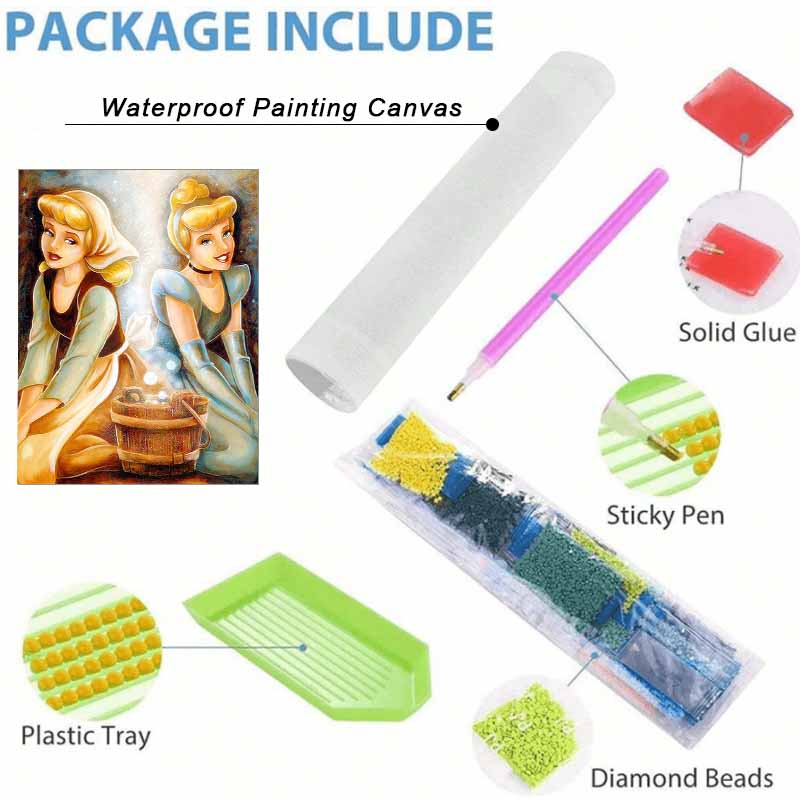 Disney Diamond Painting Cinderella 5D Handmade DIY Gift Diamond Painting Set Art Home Decor