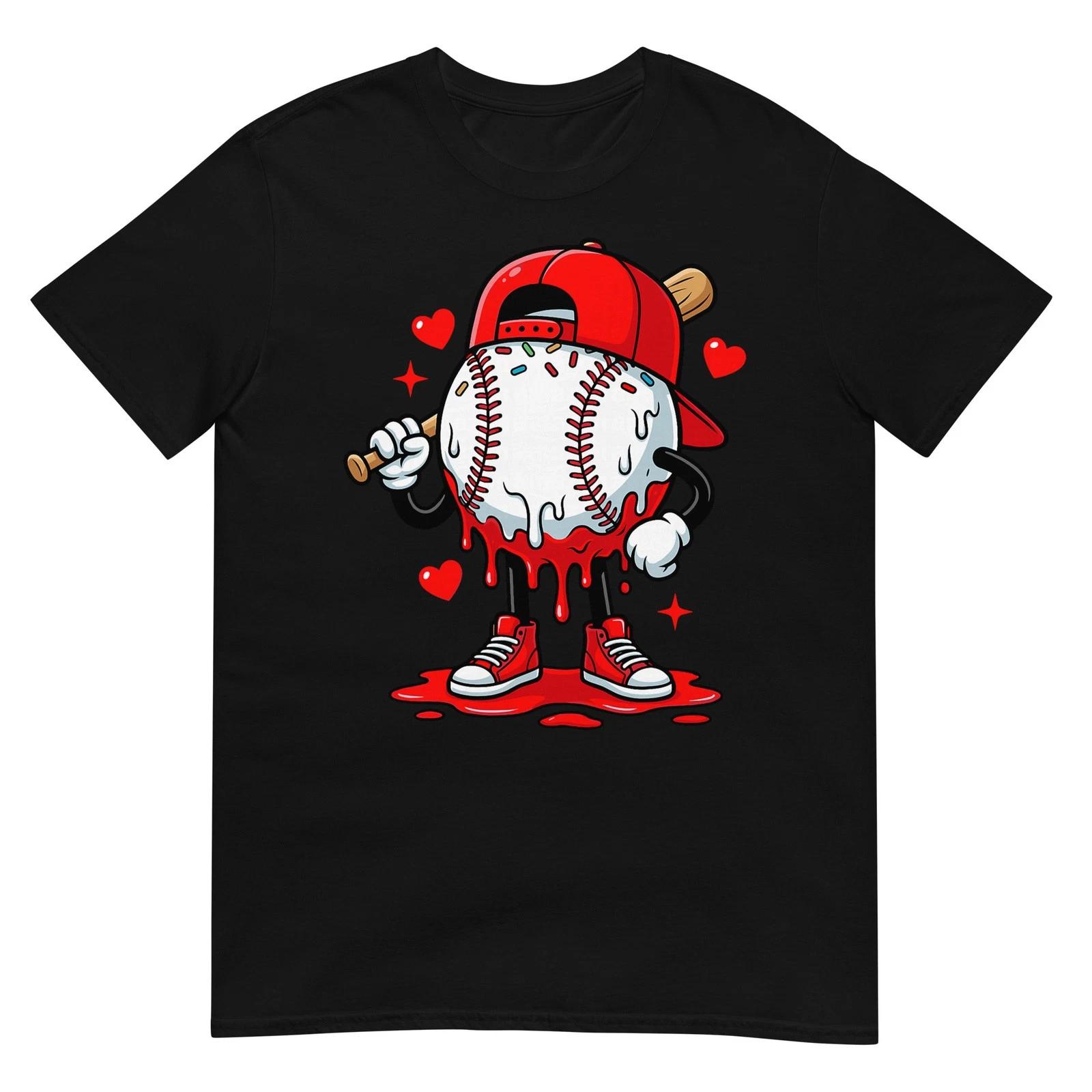 Baseball Drip Icecream Apparel Youth Boy Valentine T-Shirt 3XL