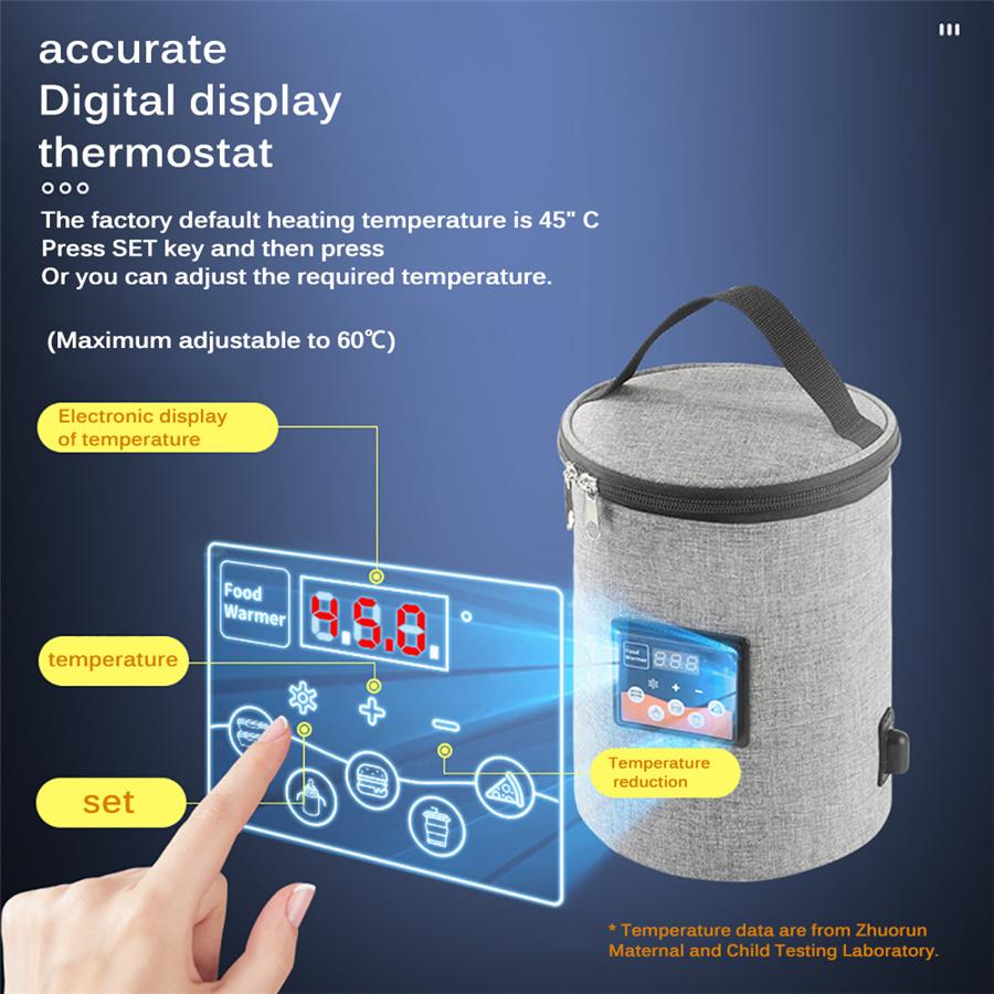 Portable Car Food Milk Warmer Insulation Bag Travel Lunch Warmer Bag Universal