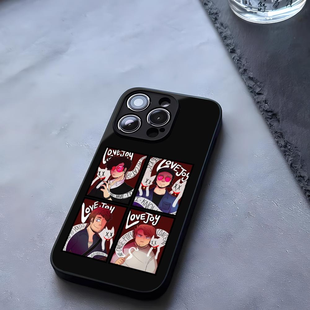 Cartoon Lovejoy Band Phone Case Tempered Glass For IPhone 17 13 14 16 12 15 11 Pro Max Plus Mini X XR SE2020 Coque