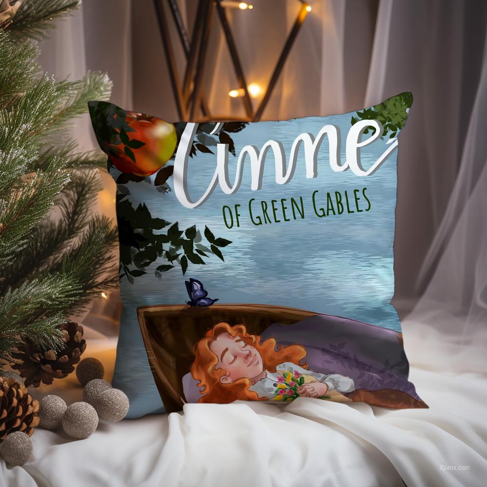 Books Anne of Green Gables Cushion Cover Premium Comfort Reversible Pillow Cove -Two in One Design for Any Room & Car Interior