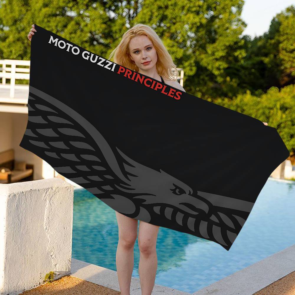 M-Moto Guzzi Beach Towel Colorful Bath Towels For Girl Microfiber Quick Dry Custom Sand Free Beach Yoga Spa Gym Pool