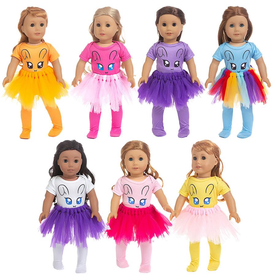 Haine de iarnă pentru păpuși de desene animate cu animale de Paște, 43CM Xiafu