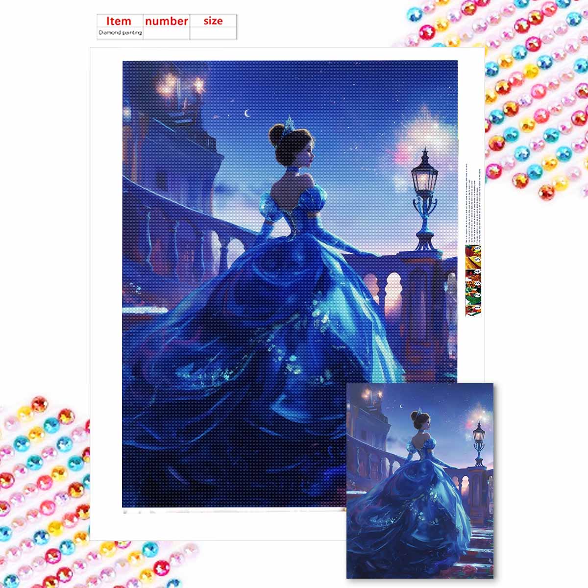 

5D Алмазная Живопись Сделай Сам Ваше Высочество, Благородная Принцесса Полная Выкладка Стразы Мозаика Вышивка Изделия Ручной Работы Домашний Декор Подарок Round 20x30cm