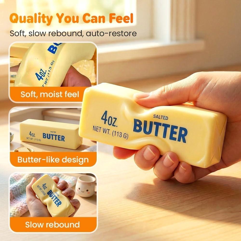 Butter Squeeze Stick Giant Soft Slow Rising Butter Squeeze Stress Ball Realistic Fidget Butter For Office School Anxiety Relief
