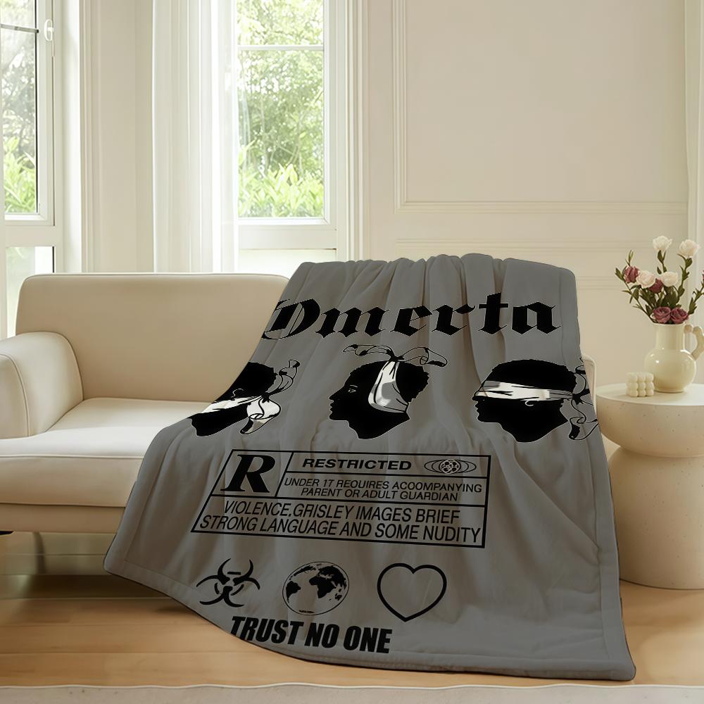 

Fashion print O-Omertas M-Maes Blanket For Sofa Office Bed Plane Travel Sleep Read Relax Camping Soft And Warm 30x40in