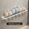No-Drill Aluminum Bathroom Slipper Rack Wall-Mounted Shoe Organizer