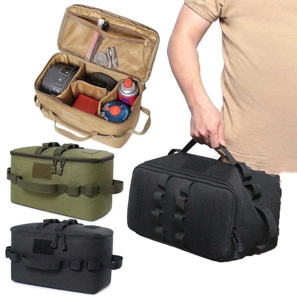 Waterproof Cookware Storage Bag High-capacity Tableware Handbag Stove Canister Carry Bag Outdoor