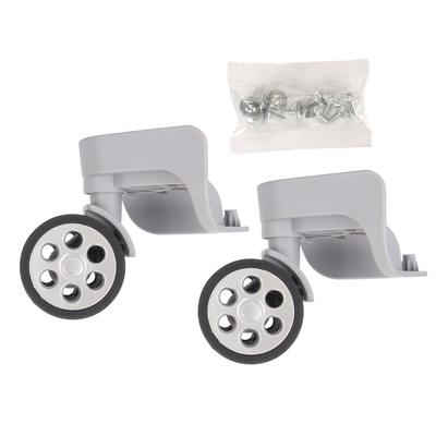 2pcs Luggage Wheels Replacement 360 Degree Rotation Low Noise High Reliability Universal Luggage Wheels Light Gray