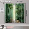 Set Of 2 Flat Printing Scene Curtains Polyester Forest Path Without Electricity Versatile Outdoor Home Garden Curtain