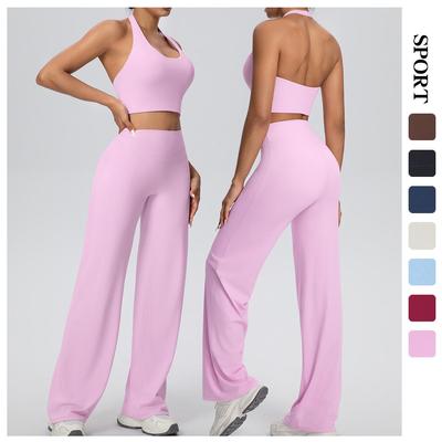 Conjunto de Yoga Nude a Prueba de Golpes: Cintura Alta de Secado Rápido con Espalda Bonita y Copa Integrada para Correr y Fitness