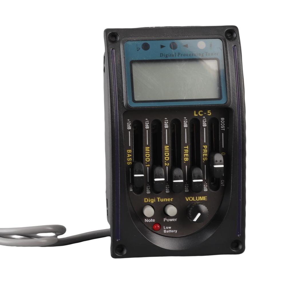 5 Band Guitar Pickup LCD Equalizer Tuning Adjustable Musical Instrument Supplies