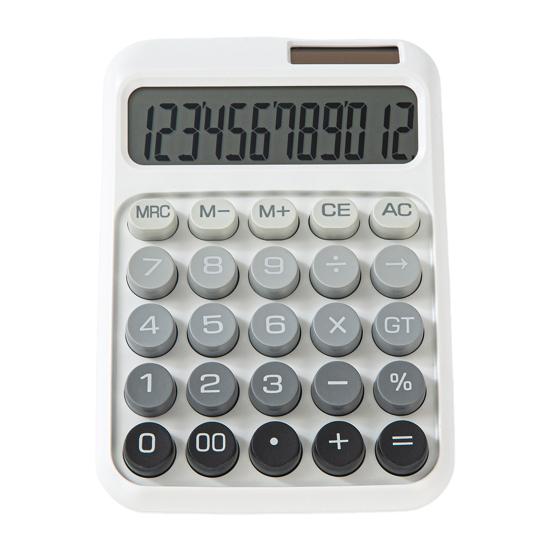 Mechanical Switch Calculator 12 Digits Large LCD Display Desktop Calculator Ergonomic Design Calculators for Teachers Students Office Home School