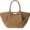 Genuine Leather Women's Dumpling Tote with Lock Design - Large Capacity Handbag/Shoulder Bag