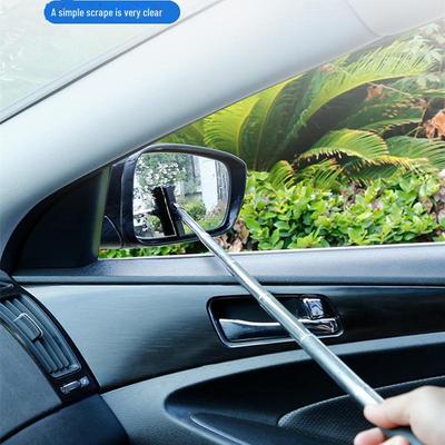 Telescopic Rearview Mirror and Window Glass Wiper for Cars