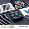 LANGUO 48 Farben Metallic Glitzer Farben Gel Stifte Set 1,0 mm Metall Glitzer Kugelschreiber Für Schule Ausmalen Zeichnen Kunst Marker