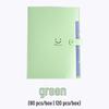 Candy-Colored A4 Multi-Layer Five-Grid Accordion Folder with Smiley Design and Button Closure for Test Papers and Files
