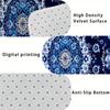 1Pcs Anti Fatigue Kitchen Rugs, Bohemian Blue Print Waterproof Non-Slip Thick Cushioned Kitchen Mat Heavy Duty Comfort Standing Mat for Kitchen