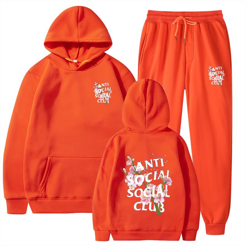 Pants Suits Sweatshirt Hooded Unisex Suit Men Women Comfortable Soft