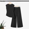 ZANZEA Women Sleeveless Vest Tops and Long Pants Casual Two Piece Suit Sets