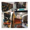 10PCS Hardware Tool Hook Wall-Mounted Hardware Tool Hanging Plate Tool Box Parts Garage Workshop Storage Rack Hanging Hole