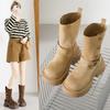 Retro  Autumn New Street Fashion Thick Heel Thick Sole Two Wear Martin Boots
