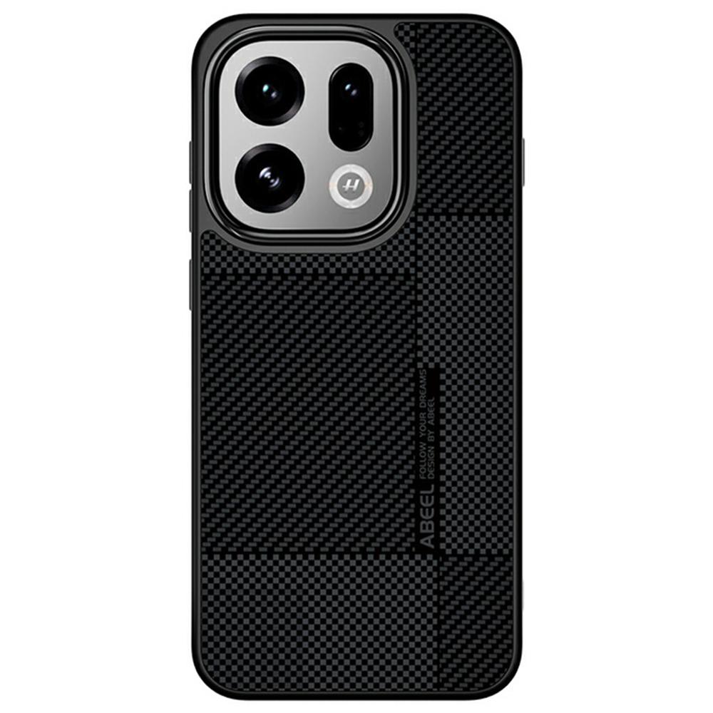 Seria ABEEL CF-Lyocell Do Oppo Find X9 5G Magnetyczne Etui Mikrofibra + PC + E-TPU Pokrowiec na Telefon