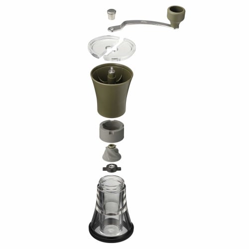 Kalita KKC-25AG Coffee Mill with Clear, Washable Ceramic Cutter, Adjustable Coarseness, Hand Grinder #42151. Perfect for beginners, this compact, port