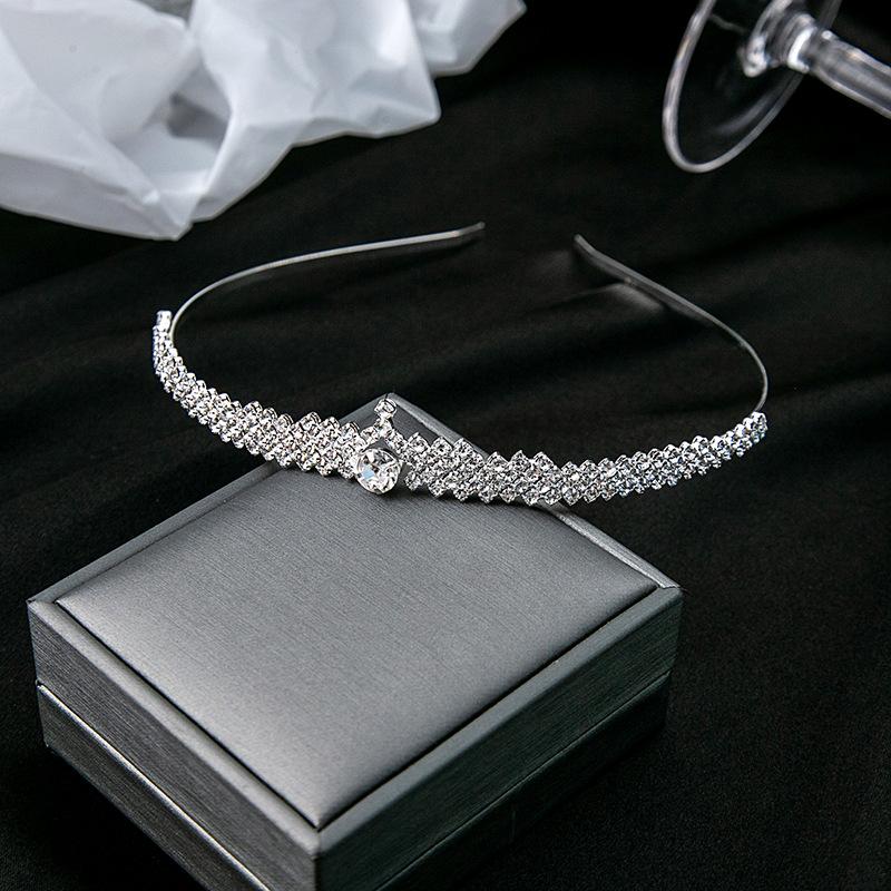 

Детская геометрическая изысканная корона со стразами, легкая роскошная фотография, бриллиантовая повязка на голову, милая принцесса, эксклюзивные аксессуары для волос для женщин