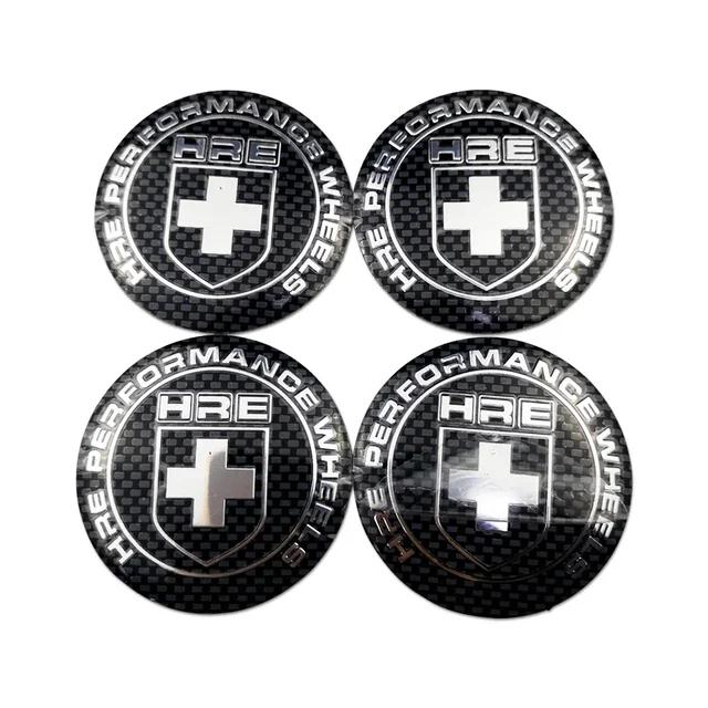 56mm Car Wheel Center Emblem Hub Caps Stickers for HRE Logo Styling