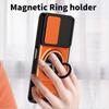 KEYSION Magnetic Phone Case for TECNO Spark 40C 4G Slide Camera Protection Upright Kickstand 360° Ring Shockproof Back Cover