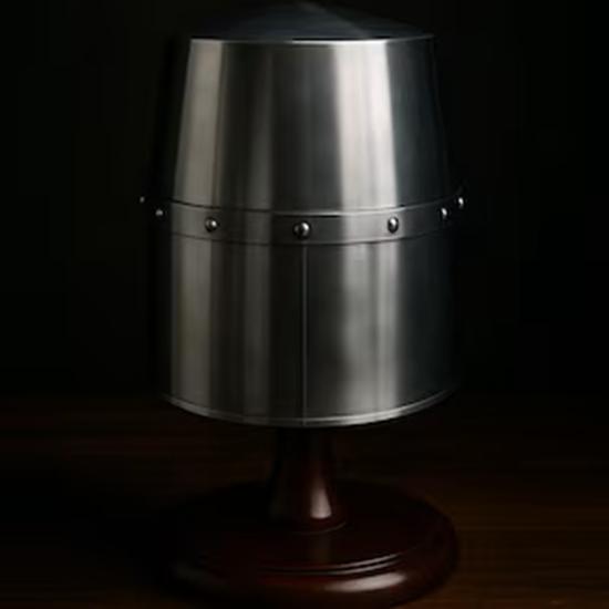 Templar Knight Helmet Free Display Stand Included Medieval Home Decor