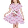 Summer New Children's Clothing Hello Kitty Printed Sleeveless Dress For 3-14 Year Old Girls Casual Breathable Princess Dress2025