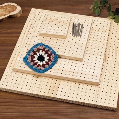 Square Crochet Blocking Boards Wooden Knitting Board Pottery Clay Base Plug Board  Needlework