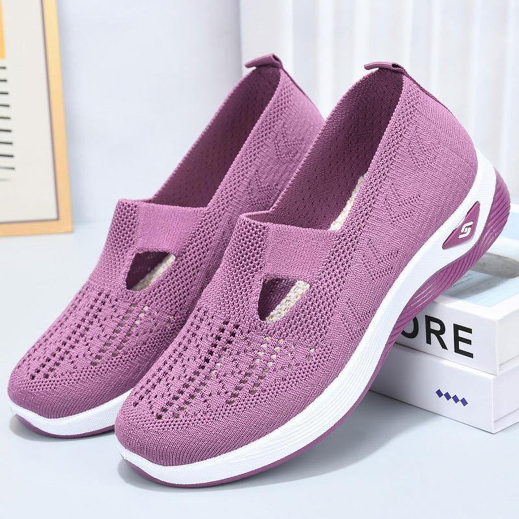 Spring and Summer Shoes for Women, Mesh Breathable Cloth Shoes That Are Not Tiring for The Feet, One Foot Stepping Shoes, and Walking Shoes