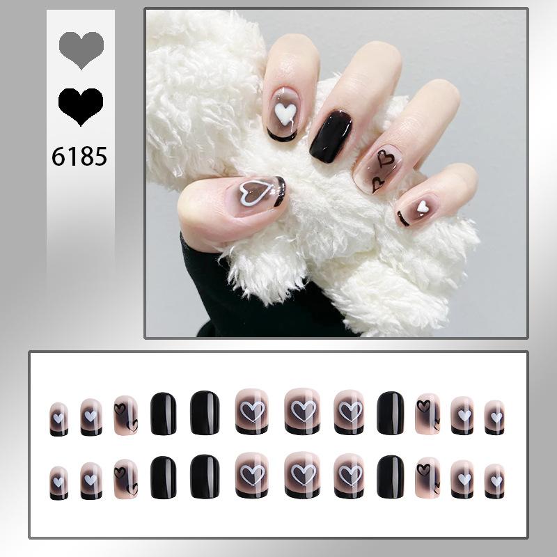 

Ногти свежие милые носимые ногти девушка румяна поддельные ногти патч носимый нейл-арт 6185-24pcs