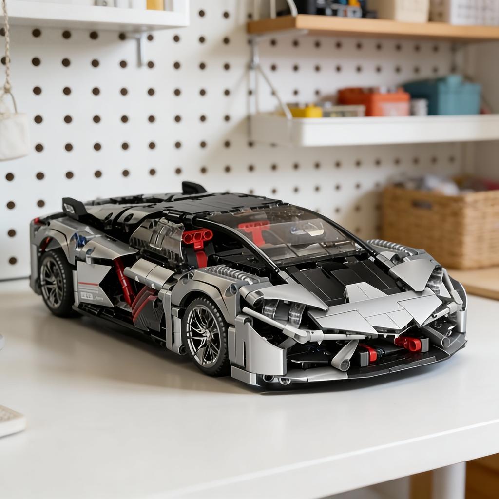 Supercar Racing Model Building Blocks Set DIY Mechanical Hypercar Bricks Kit Educational STEM Toy Gift for Collection
