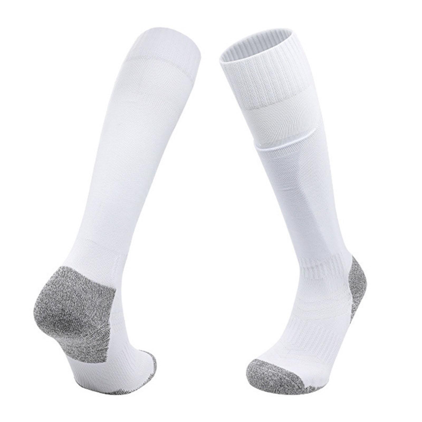 

Long Soccer Socks with Shin Guard Support, Mens Knee High One-Piece Football Socks, Training Socks S