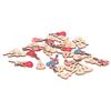 100Pcs Assorted Wood Buttons Vintage GuitarShape Sewing Button Clothing Supplies