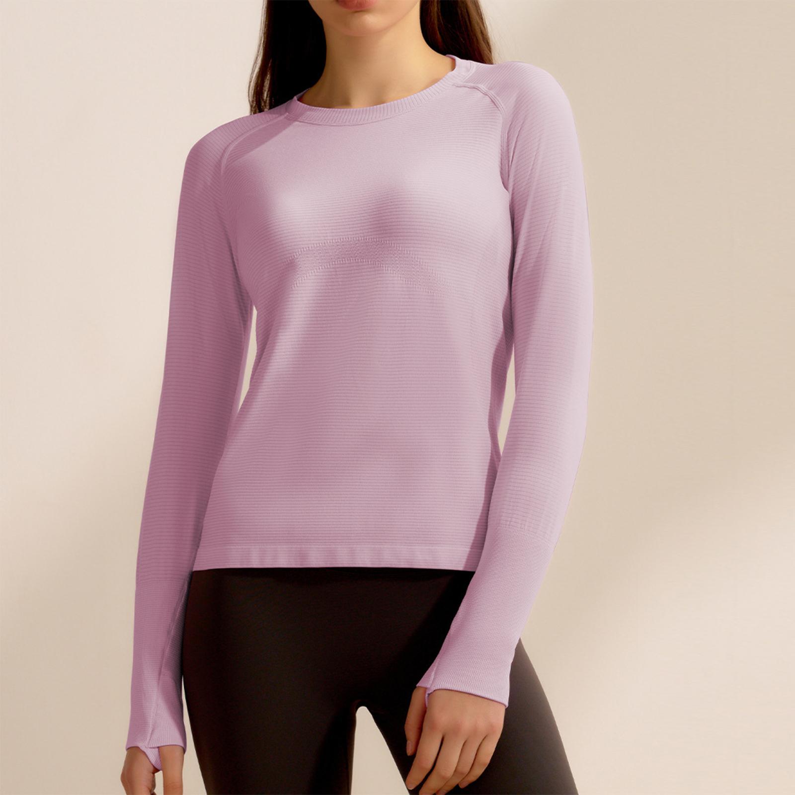 

Женский однотонный фитнес-костюм облегающего кроя с напальчниками, спортивный топ с длинным рукавом XL