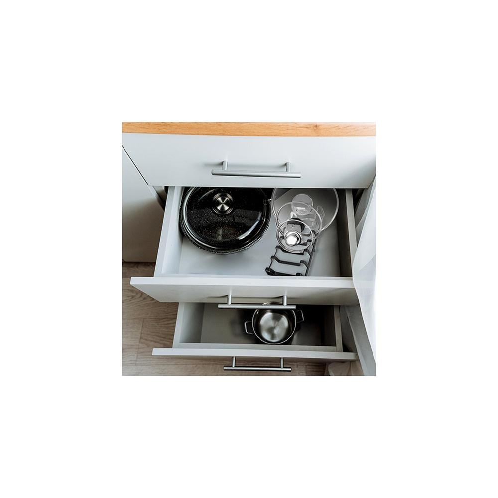 Stand for lids and plates, black, 30x14x6 cm