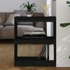Day and Night - Day and Night Shelf/space Divider Black Pine Wood 60x30x71.5 Cm
