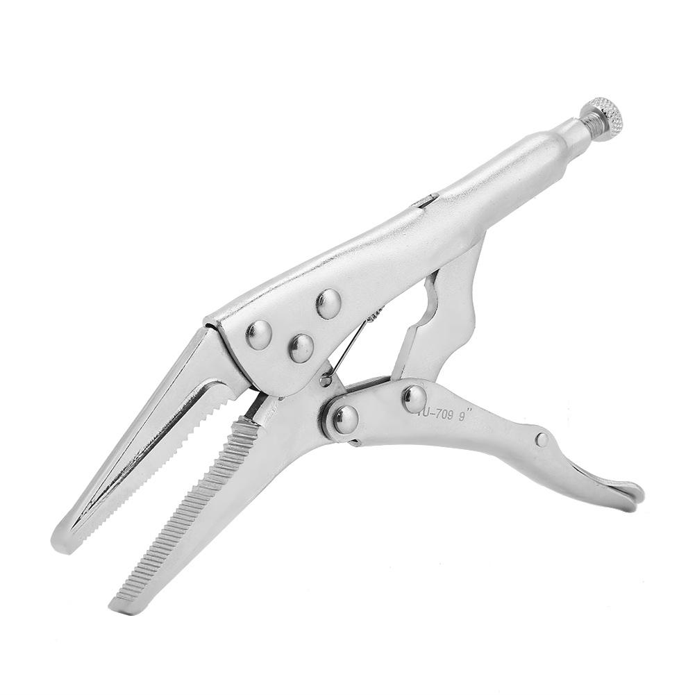 9. Inch Electrician Nozzle Pliers Steel Nago Nose Lock Pliers Jaw Lock for Screw Nut Removal, Pipe Rotation and