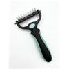 Professional Ergonomic Pet Hair Remover Brush Double-Sided Steel Undercoat Dematting Rake & Deshedding Tool for Dogs & Cats