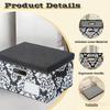 European Style Clothing Storage Sundries Organizer Printed Boxes with Lid Foldable Closet Bins for Clothes Toys Desktop Sundries