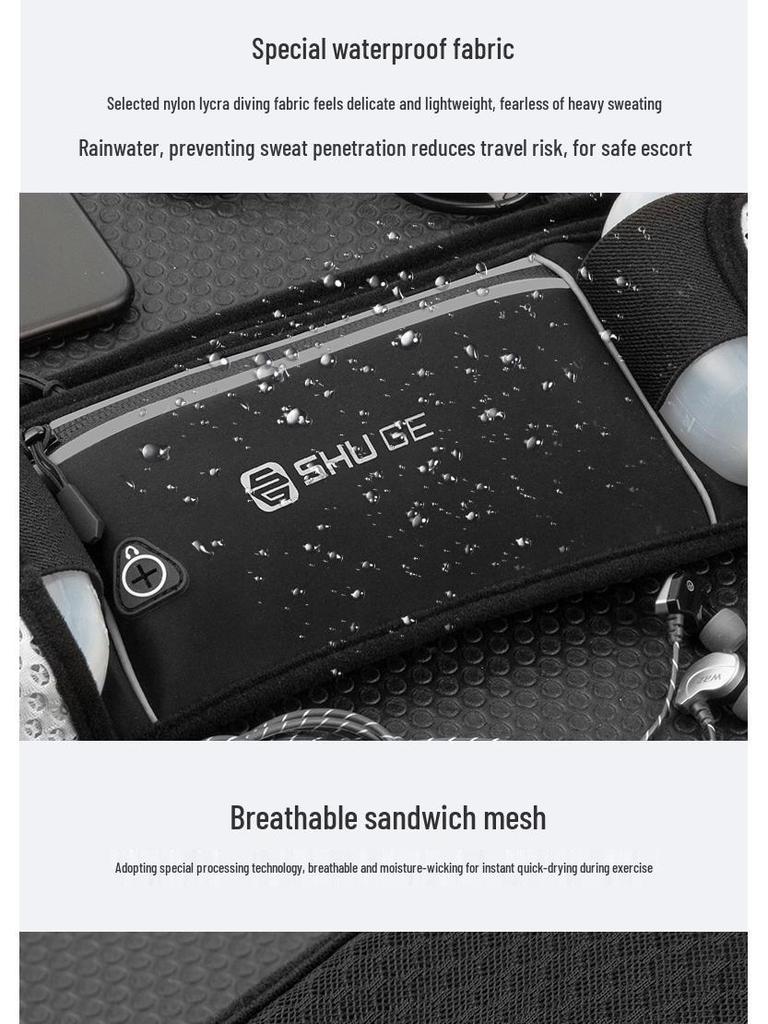 Unisex Sports Waist Bag with Dual Water Bottle Holders for Running, Hiking, and Outdoor Adventures