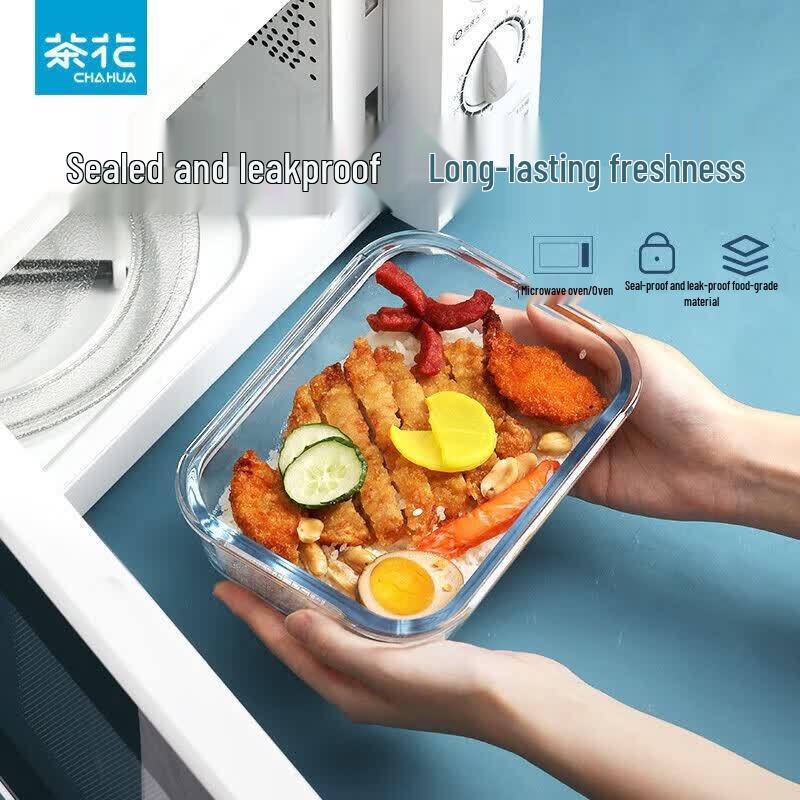 Camellia Microwave-Safe Glass Food Storage Containers