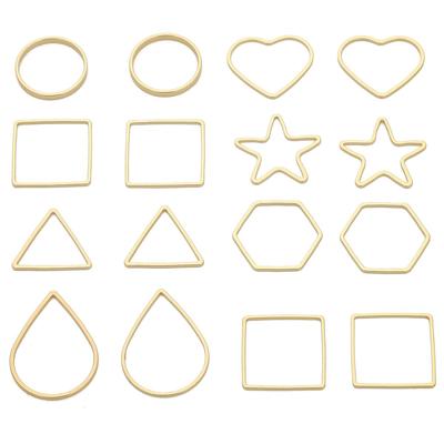 Geometrisches Anhängerset aus Kupfer Moderne abstrakte Accessoires für DIY-Schmuck 2 Stück